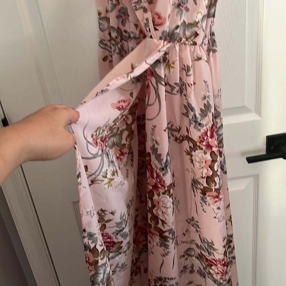 Pink Floral Maxi Dress - Size 0XL - NWT - Picture 3 of 6